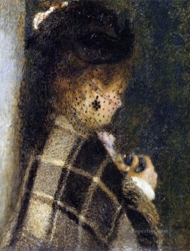 ピエール=オーギュスト・ルノワール Painting - ベールをかぶった貴婦人 ピエール・オーギュスト・ルノワール
